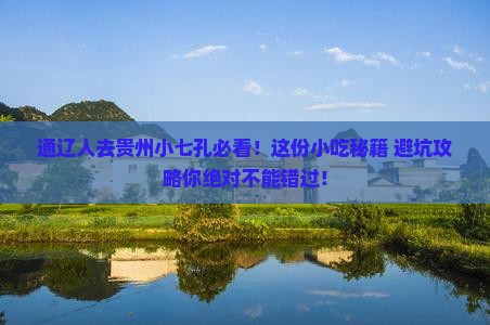 通辽去贵州小七孔旅游小吃