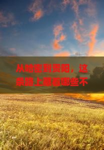 哈密到贵州贵阳哪里玩