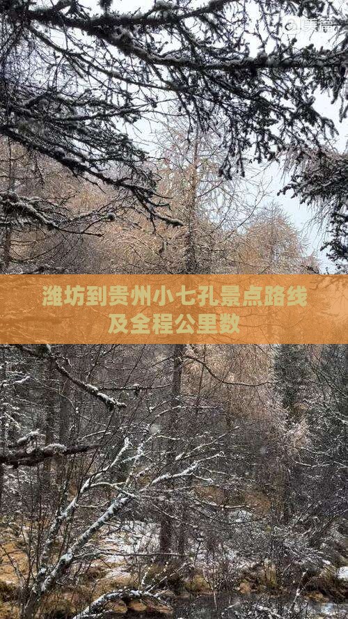 潍坊到贵州小七孔景点路线及全程公里数