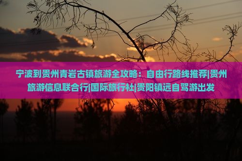 宁波到贵州青岩古镇旅游全攻略：自由行路线推荐|贵州旅游信息联合行|国际旅行社|贵阳镇远自驾游出发