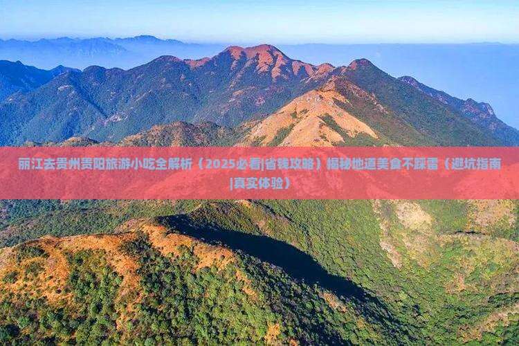 丽江去贵州贵阳旅游小吃