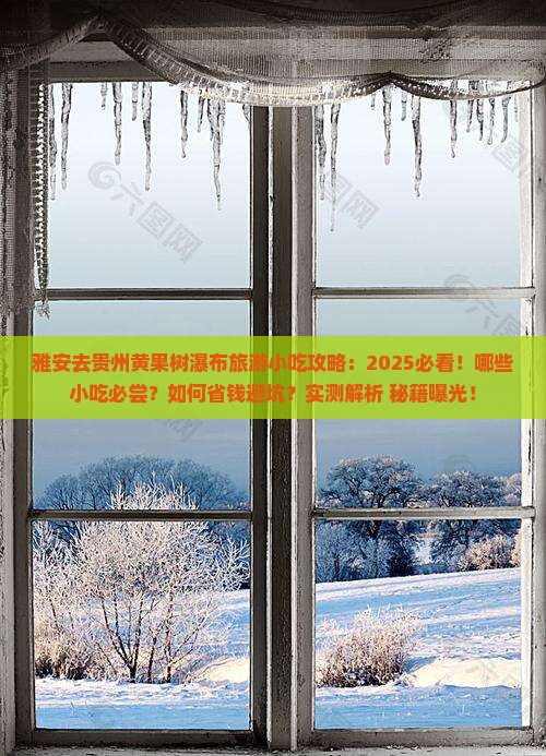 雅安去贵州黄果树瀑布旅游小吃