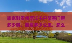 南京到贵州西江千户苗寨门票