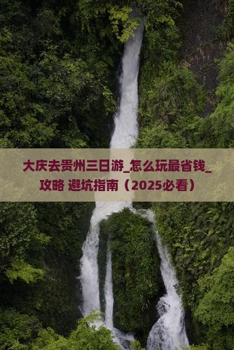 大庆去贵州三日游 大庆去贵州三日游