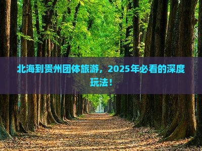 北海到贵州团体旅游
