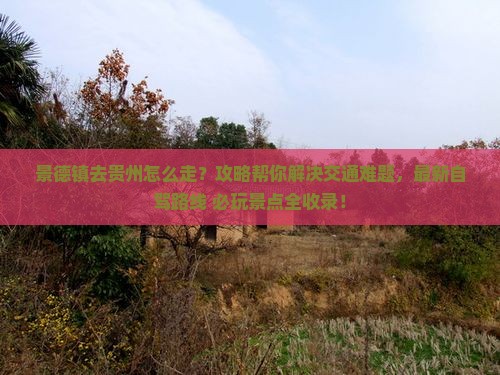 景德镇去贵州攻略