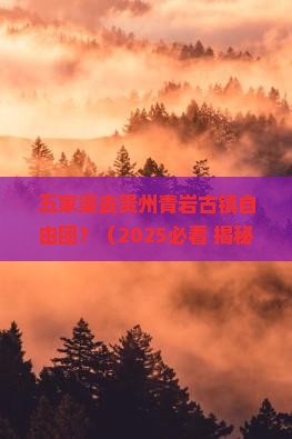 五家渠去贵州青岩古镇自由团