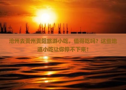 沧州去贵州贵阳旅游小吃