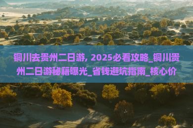 铜川去贵州二日游