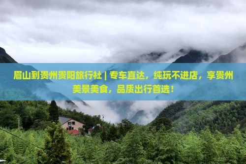 眉山到贵州贵阳旅行社