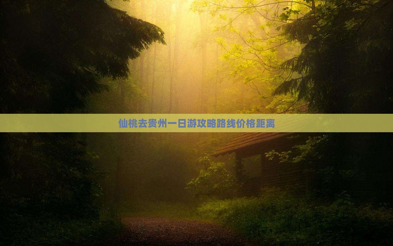 仙桃去贵州一日