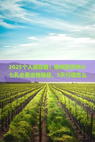梧州到贵州小七孔个人游