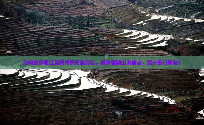 如何选择通辽至贵州贵阳旅行社，解决暑期出游痛点，提升旅行体验？