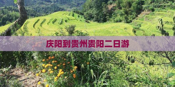 庆阳到贵州贵阳二日游