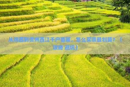 鸡西去贵州西江千户苗寨门票