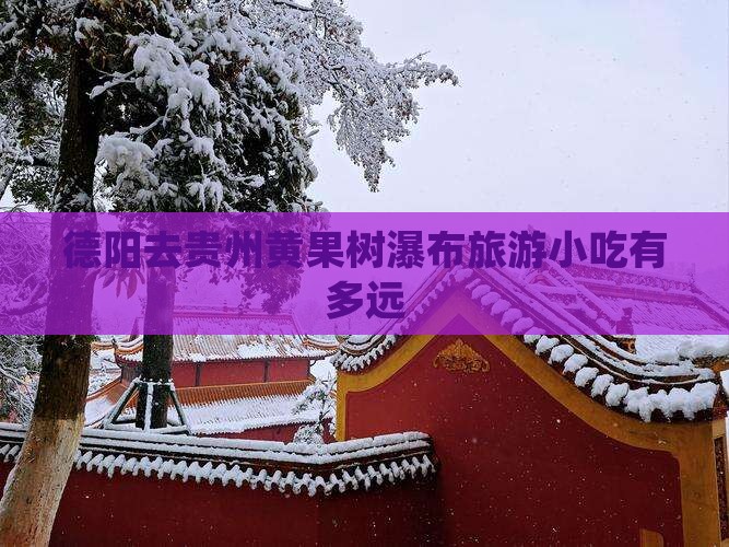 德阳去贵州黄果树瀑布旅游小吃