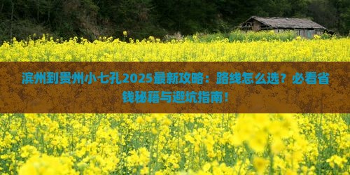 滨州到贵州小七孔攻略 滨州到贵州小七孔攻略