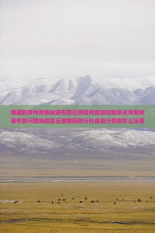 南通到贵州黄果树瀑布四日游贵州旅游攻略景点黄果树瀑布旅行路线信息云南国际旅行社自由行贵阳怎么玩看瀑布