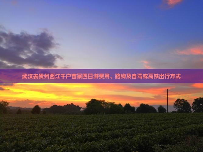 武汉去贵州西江千户苗寨四日游费用、路线及自驾或高铁出行方式