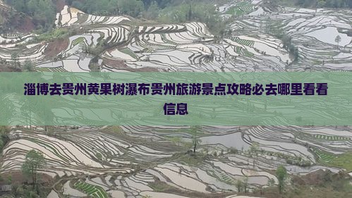淄博去贵州黄果树瀑布贵州旅游景点攻略必去哪里看看信息