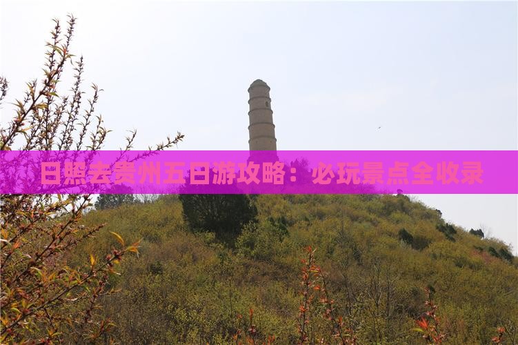 日照去贵州五日游