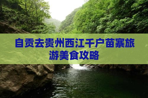 自贡去贵州西江千户苗寨旅游小吃
