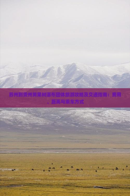 苏州到贵州黄果树瀑布团体旅游攻略及交通指南：费用、距离与乘车方式