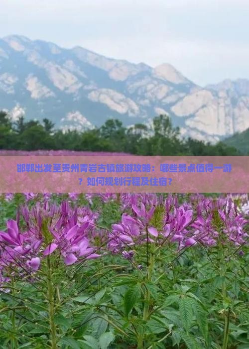 邯郸出发至贵州青岩古镇旅游攻略：哪些景点值得一游？如何规划行程及住宿？