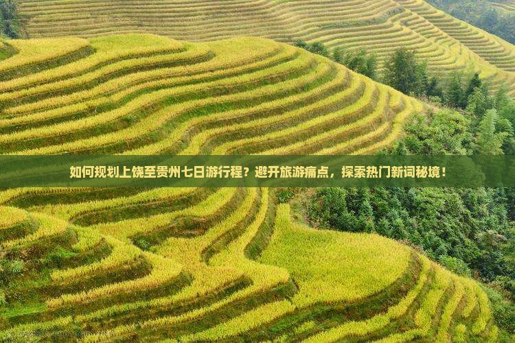 如何规划上饶至贵州七日游行程？避开旅游痛点，探索热门新词秘境！