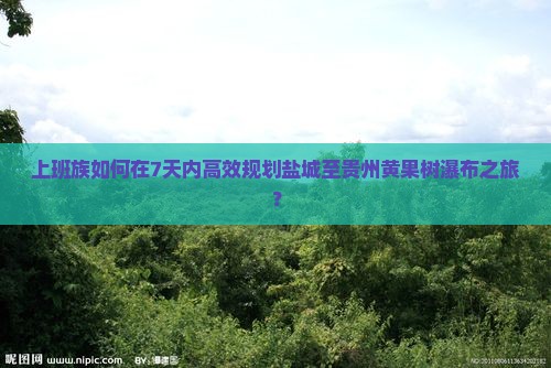 上班族如何在7天内高效规划盐城至贵州黄果树瀑布之旅？