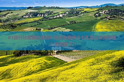 #1旅行社客服的身份# 阜新去贵州小七孔怎么安排行程？愁死我了！