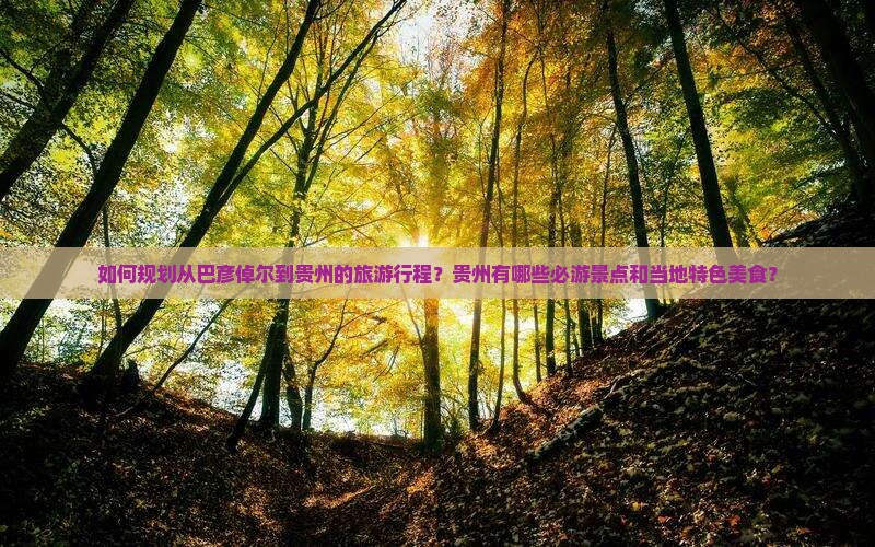 如何规划从巴彦倬尔到贵州的旅游行程？贵州有哪些必游景点和当地特色美食？