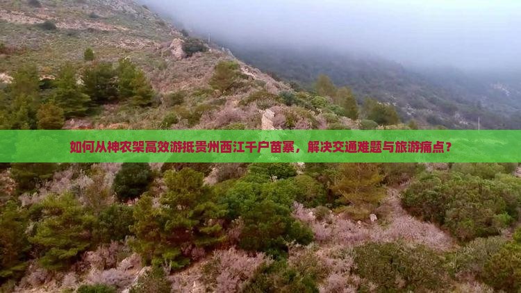 如何从神农架高效游抵贵州西江千户苗寨，解决交通难题与旅游痛点？