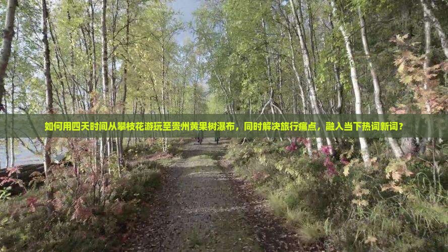 如何用四天时间从攀枝花游玩至贵州黄果树瀑布，同时解决旅行痛点，融入当下热词新词？