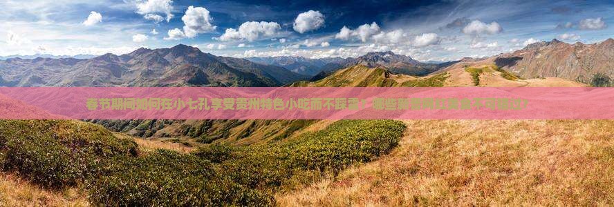 春节期间如何在小七孔享受贵州特色小吃而不踩雷？哪些新晋网红美食不可错过？