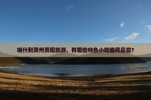 喀什到贵州贵阳旅游，有哪些特色小吃值得品尝？