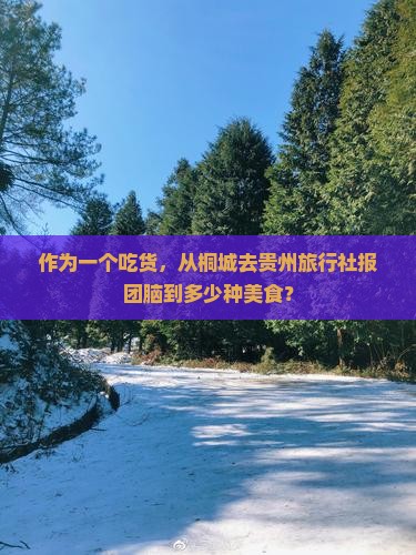 作为一个吃货，从桐城去贵州旅行社报团脑到多少种美食？