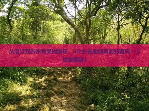 湛江到贵州黄果树瀑布必去地