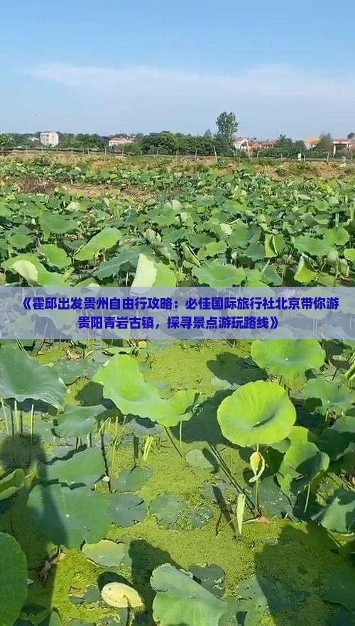 《霍邱出发贵州自由行攻略：必佳国际旅行社北京带你游贵阳青岩古镇，探寻景点游玩路线》