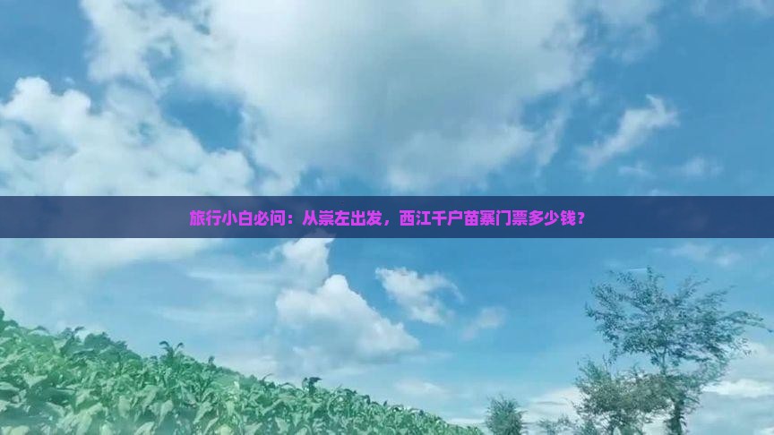 旅行小白必问：从崇左出发，西江千户苗寨门票多少钱？