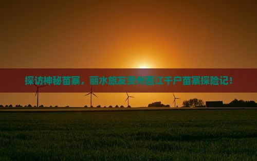 探访神秘苗寨，丽水旅友贵州西江千户苗寨探险记！
