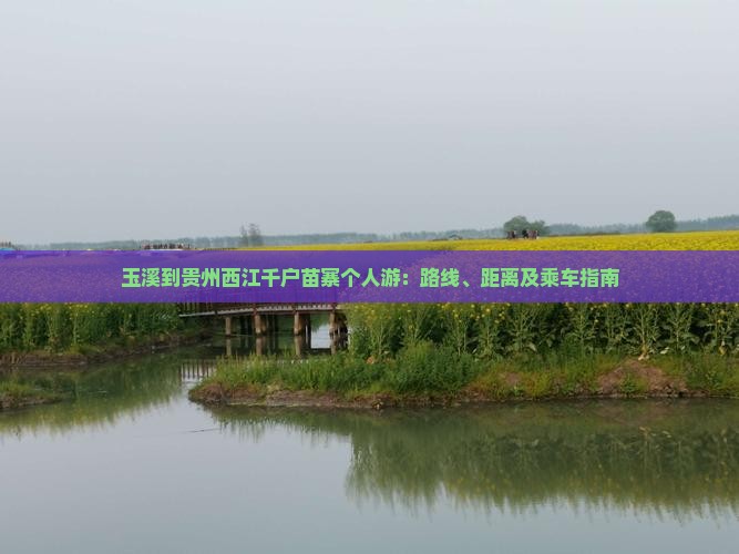 玉溪到贵州西江千户苗寨个人游：路线、距离及乘车指南
