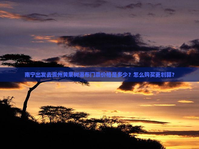 南宁出发去贵州黄果树瀑布门票价格是多少？怎么购买更划算？