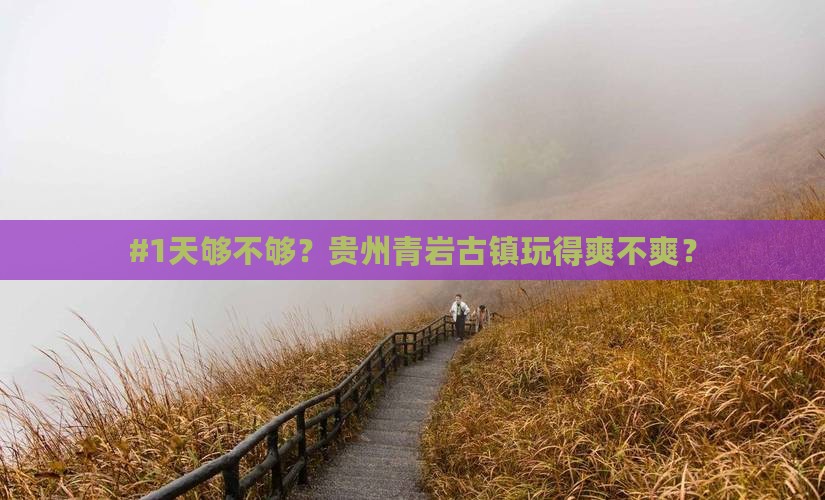 #1天够不够？贵州青岩古镇玩得爽不爽？
