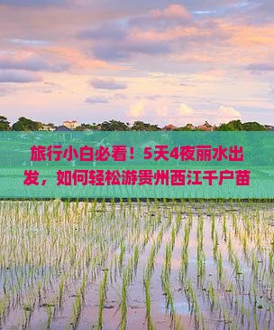 旅行小白必看！5天4夜丽水出发，如何轻松游贵州西江千户苗寨？