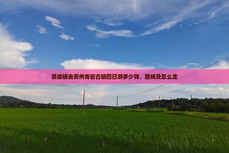 景德镇去贵州青岩古镇四日游