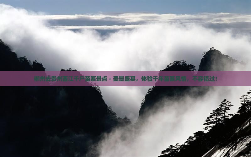 郴州去贵州西江千户苗寨景点