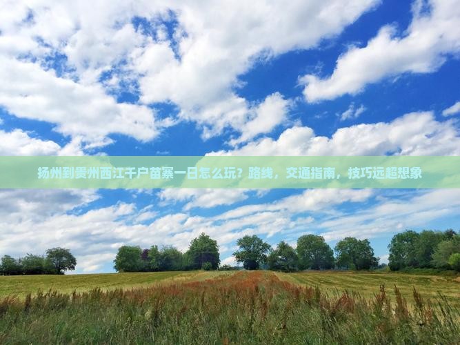 扬州到贵州西江千户苗寨一日