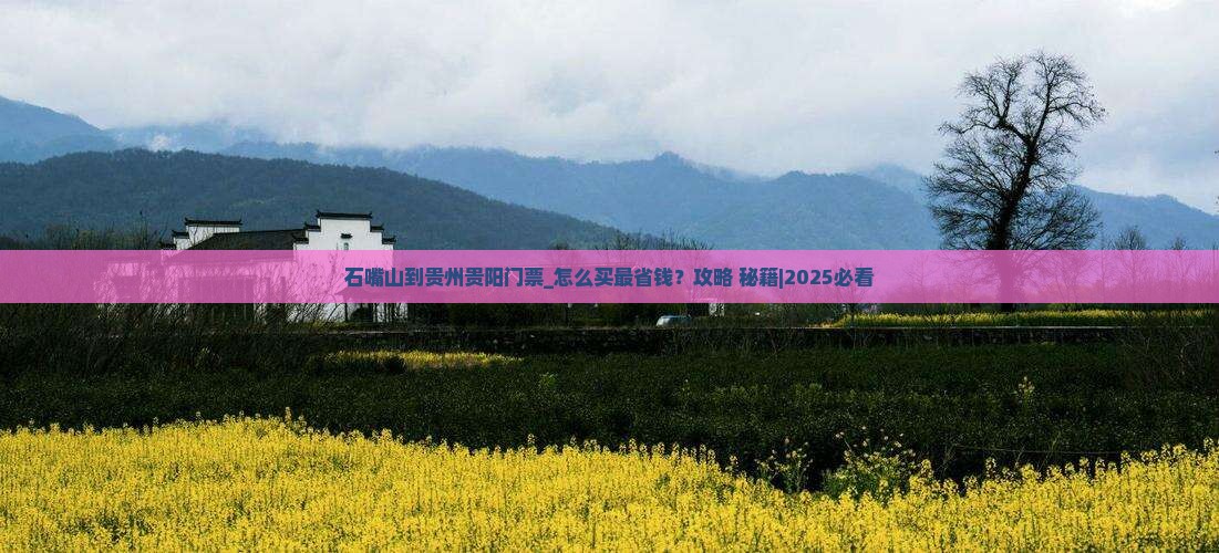 石嘴山到贵州贵阳门票