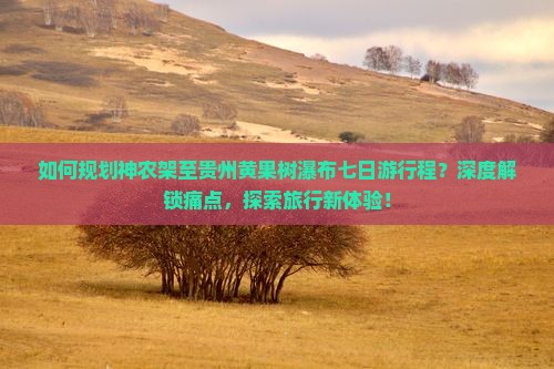 如何规划神农架至贵州黄果树瀑布七日游行程？深度解锁痛点，探索旅行新体验！
